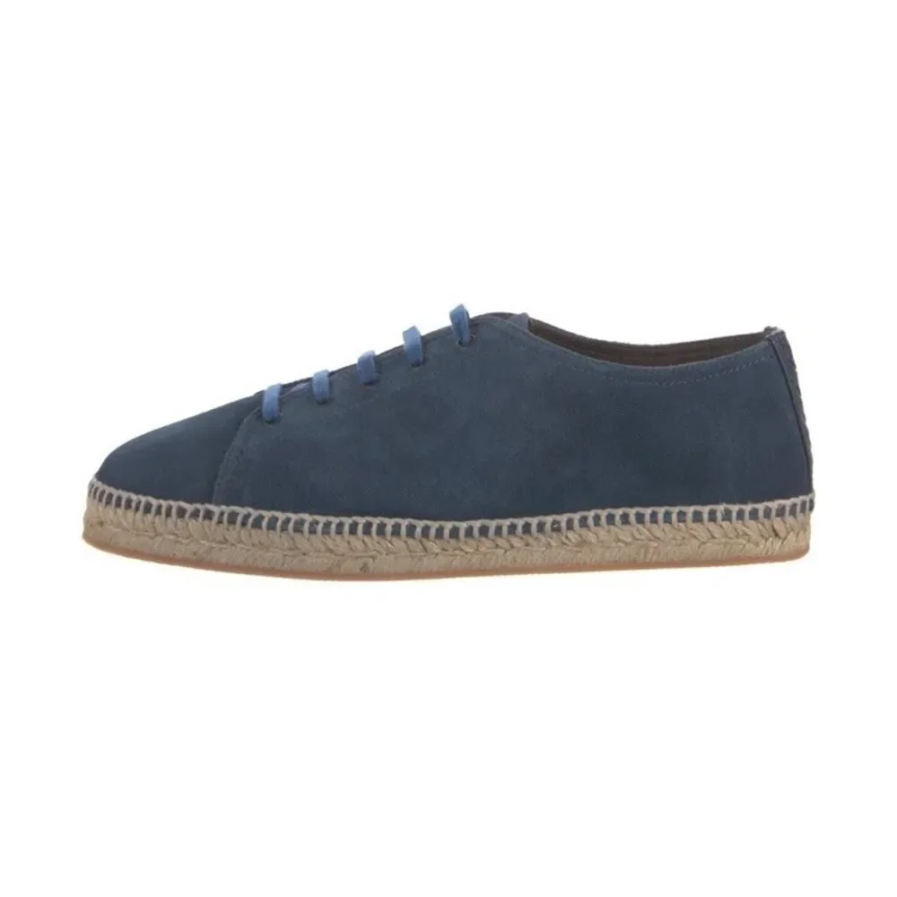 Bottega Veneta Blue Suede Intrecciato Espadrille Sneakers EU 42 US 9 Men’s